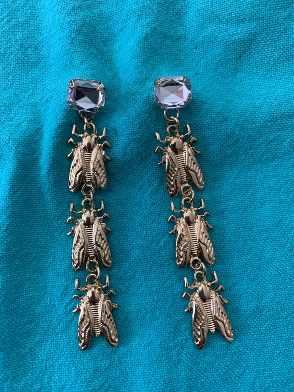 Cicada dangle earrings